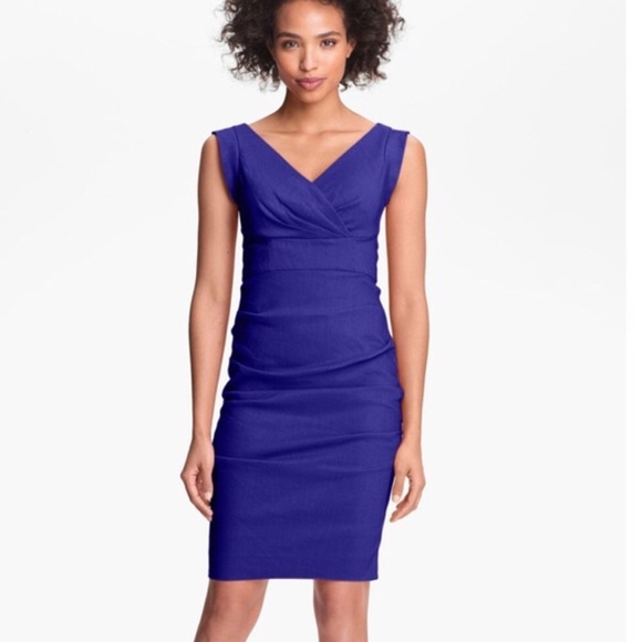 ❤️SOLD❤️NWT NICOLE MILLER STRETCH LINEN DRESS - Picture 9 of 9